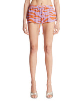 Orange Zebra-Print Shorts | PDP | Antonia