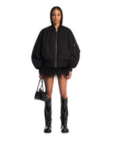 Black Feather Mini Skirt | PDP | Antonia