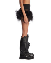 Black Feather Mini Skirt | PDP | Antonia