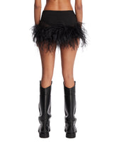Black Feather Mini Skirt | PDP | Antonia