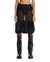 Black Feather Midi Skirt | PDP | Antonia