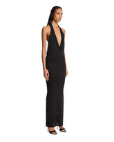Black Plunging Long Dress | PDP | Antonia