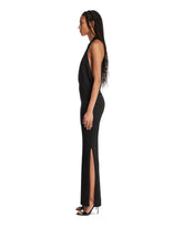 Black Plunging Long Dress | PDP | Antonia