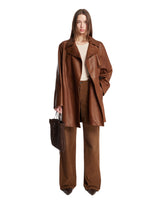 Brown Leather Coat | PDP | Antonia