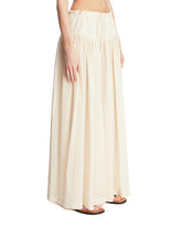 White Long Drawstring Skirt | PDP | Antonia