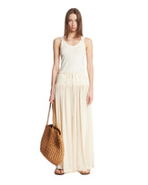 White Long Drawstring Skirt | PDP | Antonia