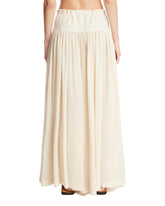 White Long Drawstring Skirt | PDP | Antonia