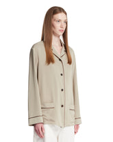 Beige Clarinda Silk Shirt | PDP | Antonia