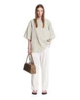 White Linen And Silk T-Shirt | PDP | Antonia