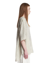 White Linen And Silk T-Shirt | PDP | Antonia