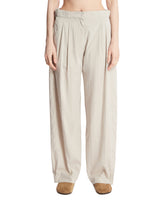 Gray Iven Silk and Nylon Pants | PDP | Antonia