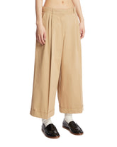 Beige Lior Cotton Trousers | PDP | Antonia