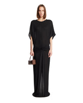 Black Viscose Maxi Dress | PDP | Antonia