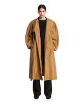 Beige Amapola Silk Coat | PDP | Antonia