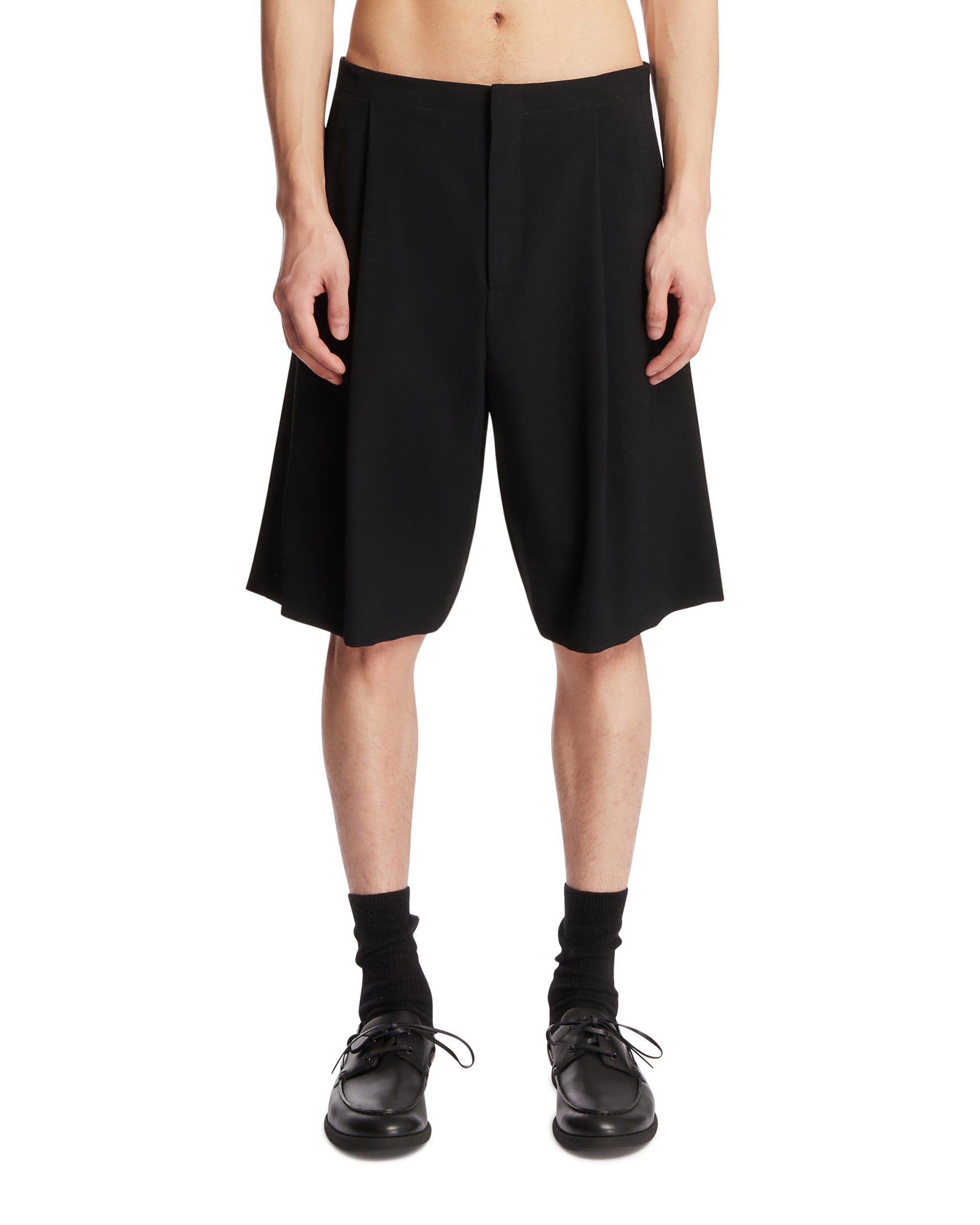 Black Sayed Wool Shorts | THE ROW - Antonia