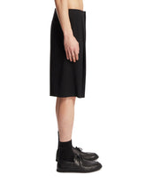 Black Sayed Wool Shorts | PDP | Antonia