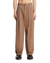 Brown Tibor Cotton Trousers | PDP | Antonia