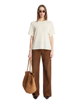 Brown Ribbed Cotton Pants | PDP | Antonia