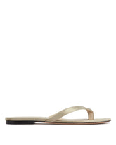Beige Sasha Velvet Flip-Flop Sandals | PDP | Antonia