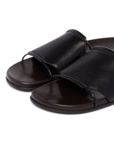 Brown Fussbet Leather Sandals | PDP | Antonia