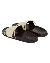 Beige Leather Fussbett Sandals | PDP | Antonia