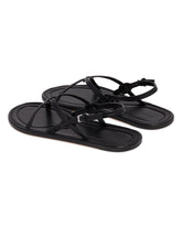 Black Thin Cross Sandals | PDP | Antonia