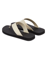 White Leather Flip-Flop Sandals | PDP | Antonia