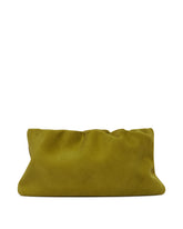 Green XL Suede Bourse Clutch | PDP | Antonia