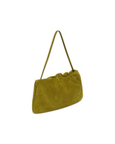 Green XL Suede Bourse Clutch | PDP | Antonia