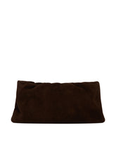 Brown XL Suede Bourse Clutch | PDP | Antonia