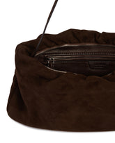 Brown XL Suede Bourse Clutch | PDP | Antonia