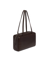 Brown Astra Leather Bowling Bag | PDP | Antonia