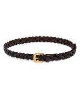 Brown Leather Cord Belt | PDP | Antonia