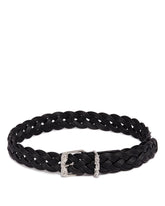 Black Braided Leather Belt | PDP | Antonia