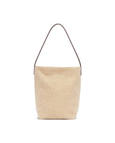 Beige and Brown Medium N/S Park Tote | PDP | Antonia