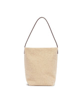 Beige and Brown Medium N/S Park Tote | PDP | Antonia