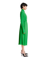 Green Silk Dress with Belt | PDP | Antonia