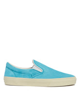 Light Blue Suede Slip-On | PDP | Antonia