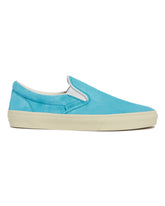 Light Blue Suede Slip-On | PDP | Antonia