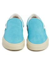 Light Blue Suede Slip-On | PDP | Antonia