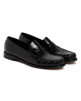 Black Glossy Loafers | PDP | Antonia