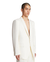 White Shawl-Lapel Blazer | PDP | Antonia