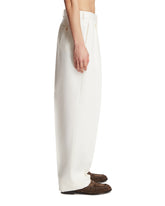 White Wool and Silk Trousers | PDP | Antonia