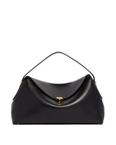 Black T-Lock Leather Bag | PDP | Antonia