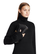 Black T-Lock Clutch | PDP | Antonia