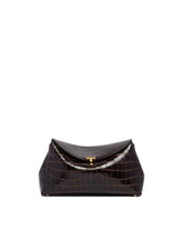 Brown T-Lock Leather Bag | PDP | Antonia