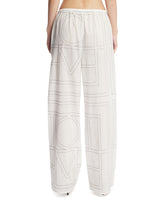 White Monogram Pants | PDP | Antonia
