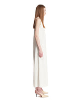 White Crewneck Viscose Dress | PDP | Antonia