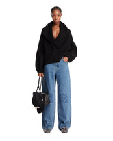 Black Double-Breasted Wool Cardigan | All | Antonia