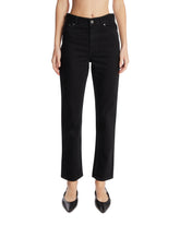 Black Cropped Straight-Leg Jeans | PDP | Antonia